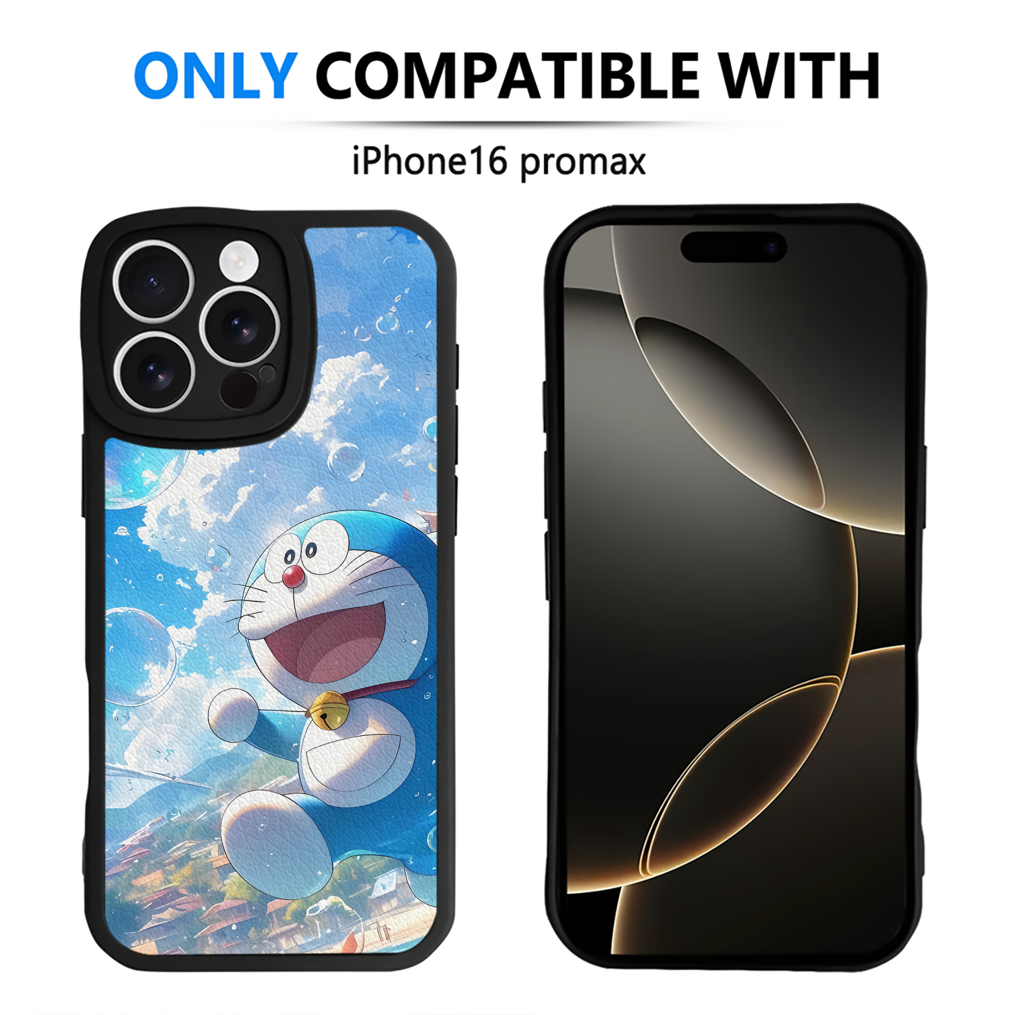 （画像用） ドラえもん Doraemon 【iPhone 16シリーズ対応】シリコンスマホケース（レザー調） 材質：シリコン